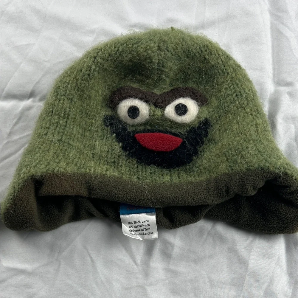 Kids Green‎ Fuzzy Character Earflap Hat
